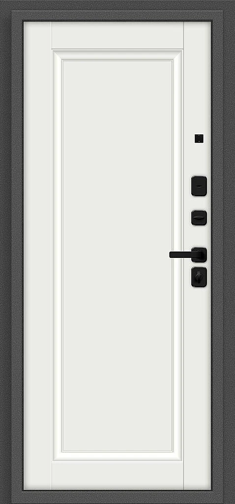 Входная дверь Optim Z-2 Классика Букле графит/Белый BR6177 внутренняя сторона