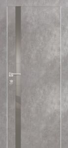 Межкомнатная дверь PX-8  AL кромка с 2-х ст. Серый бетон