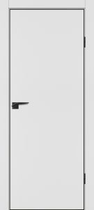 Межкомнатная дверь P-1 кромка ABS черная c 4-х ст. Белый матовый