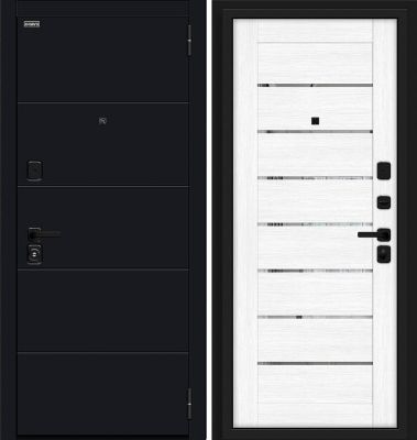 Дверь Браво Прайд Total Black/Snow Melinga