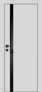 Межкомнатная дверь PX-8  черная кромка с 4-х ст. Агат